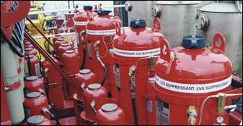Offshore Engineered Dry Chemical Automatic Fire Suppression System